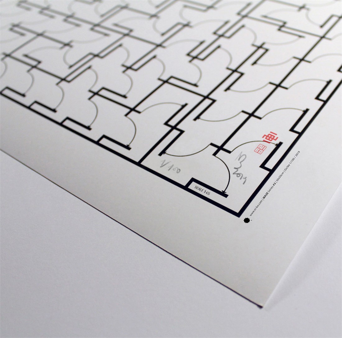 Maze #2 (170g Bright White matte paper)