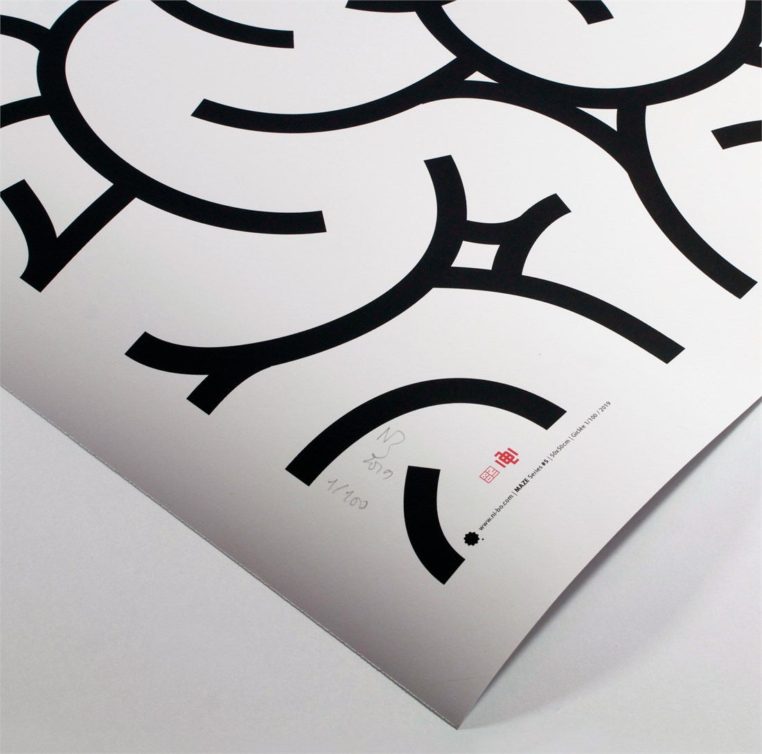 Maze #5 (170g Bright White matte paper)