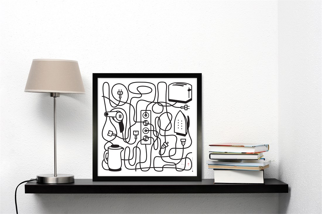 Maze #4 sitting on a shelf	