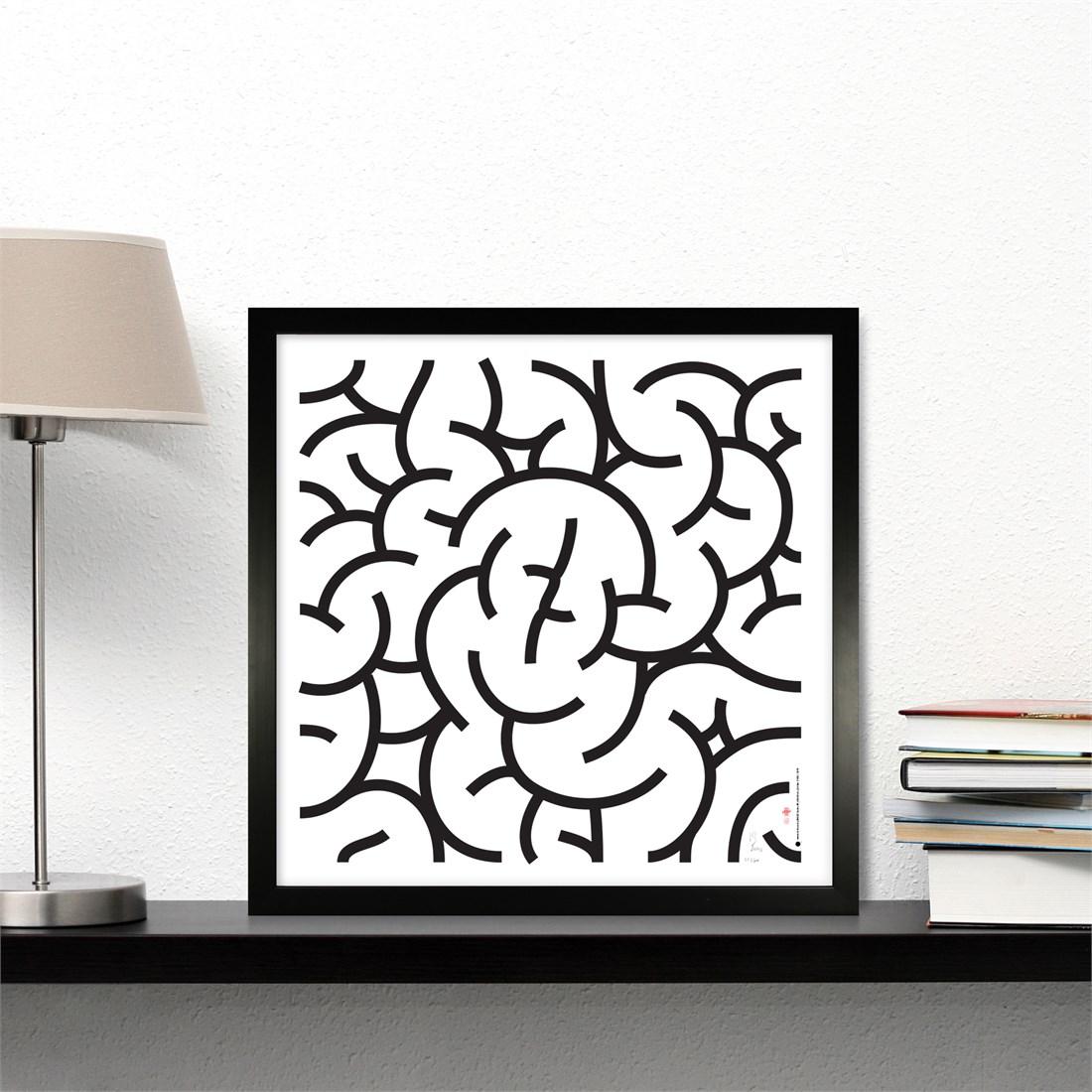 Maze #5 sitting on a shelf	