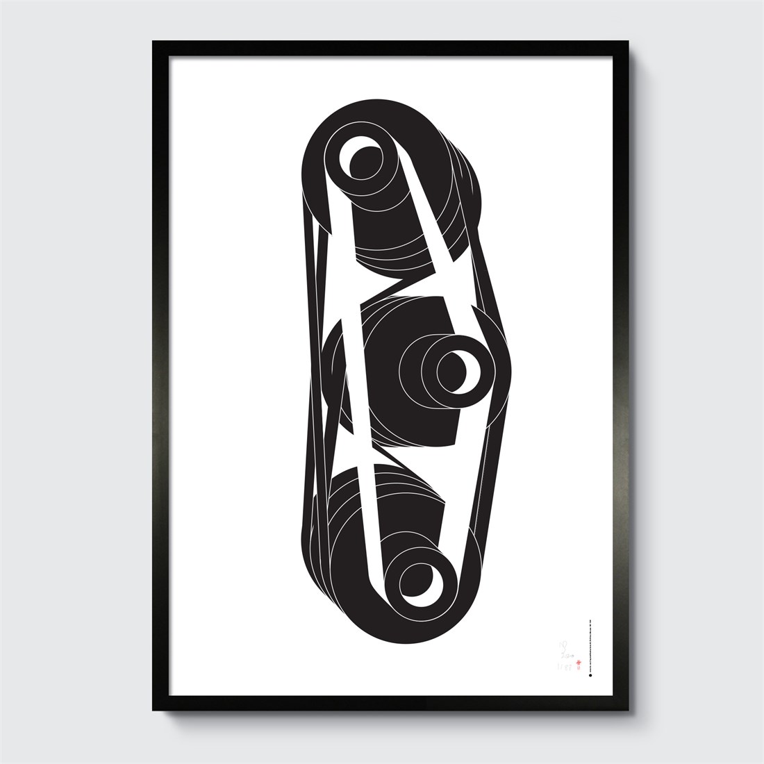 Perpetual Machine #3 in black frame