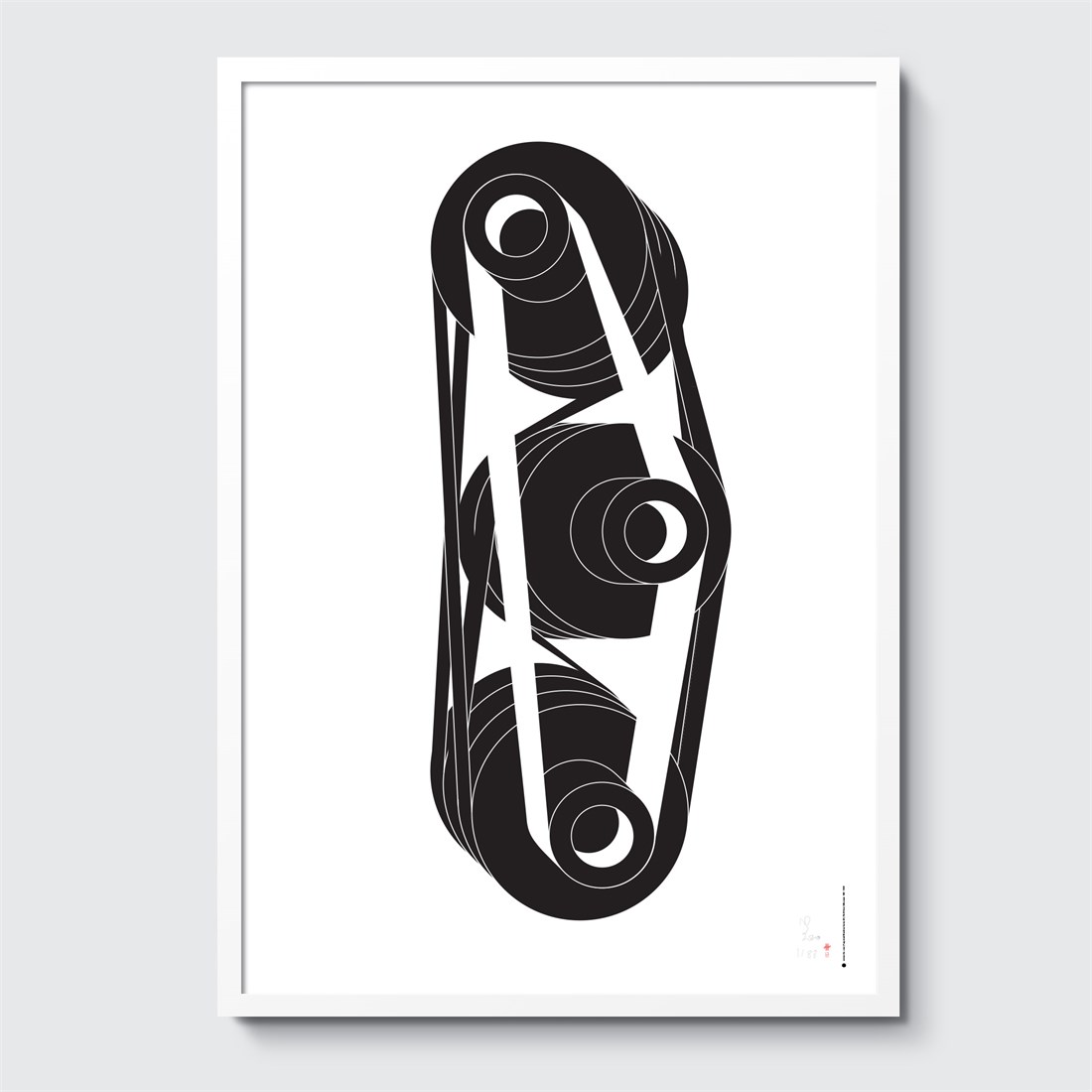 Perpetual Machine #3 in white frame