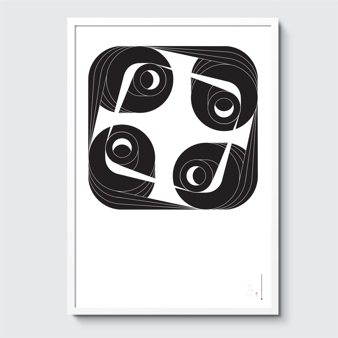 Perpetual Machine #4 in white frame