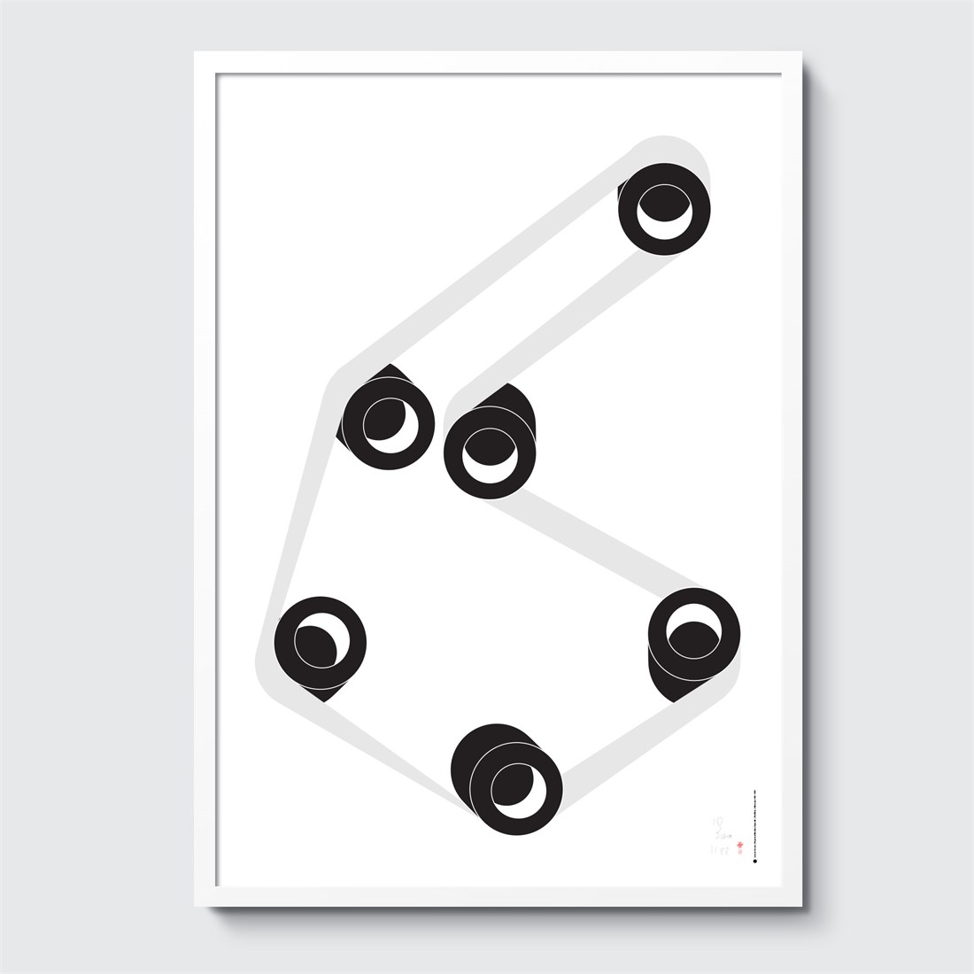 Perpetual Machine #6 in white frame
