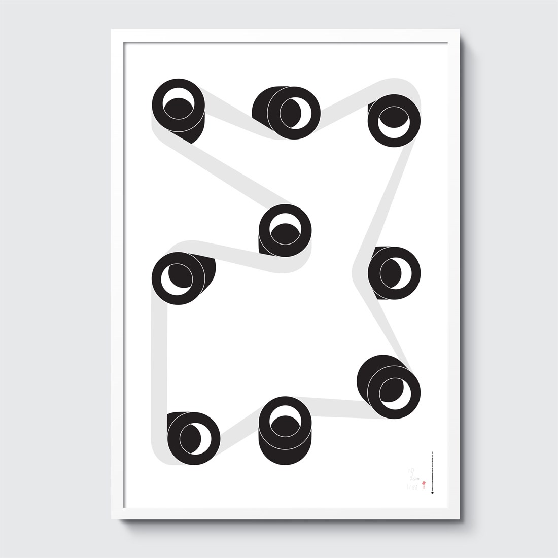 Perpetual Machine #9 in white frame