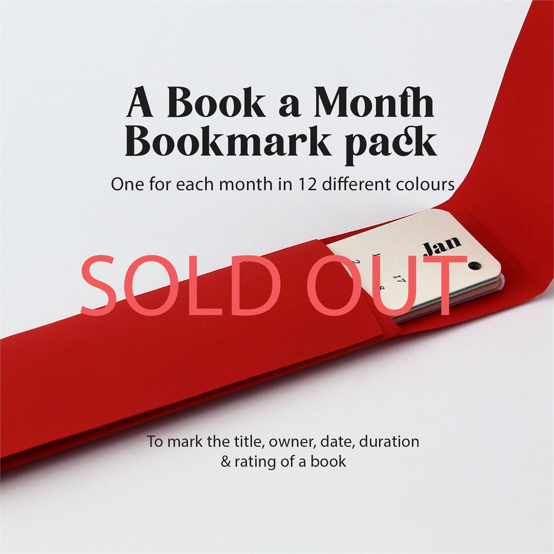 A book a Month Bookmark pack