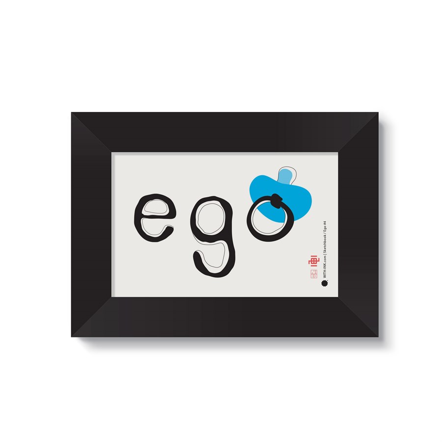Ego #4 in Black satin frame