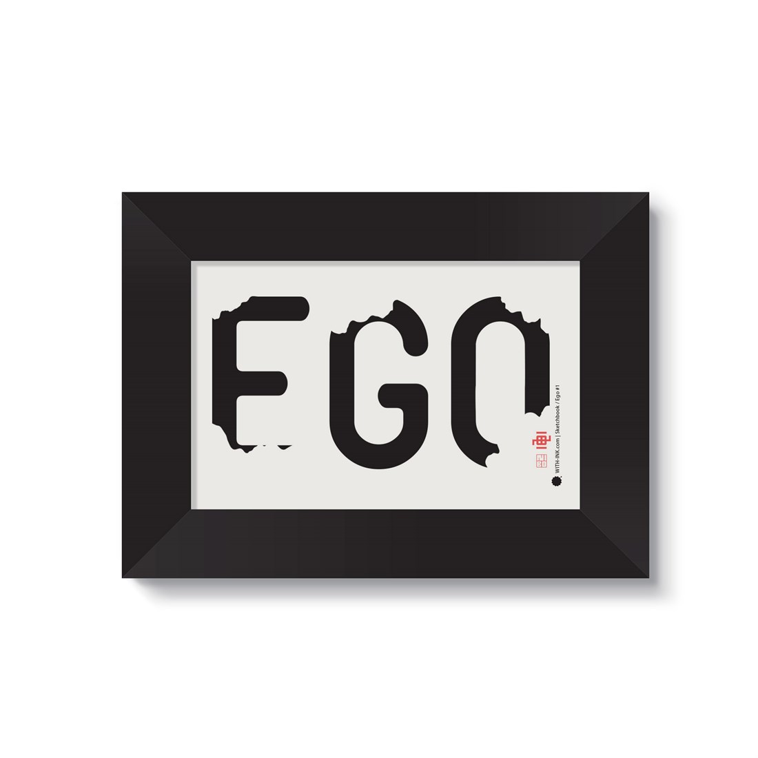 Ego #1 in Black satin frame