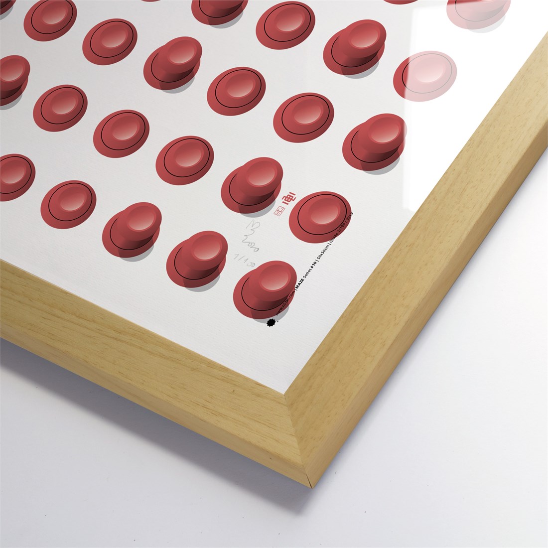 Maze #10 in wooden satin frame
